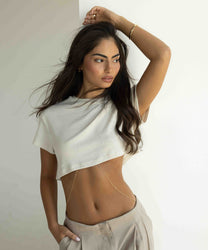 Celine Crop Top - Cream